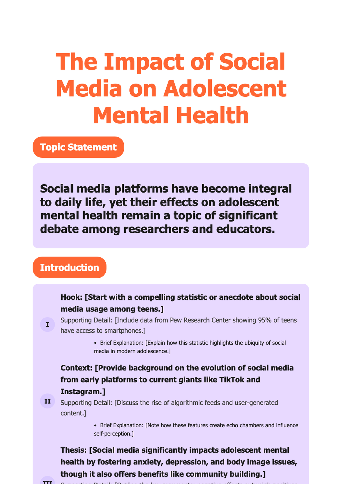 Essay outline template for fast fashion regulation topic with introduction body and conclusion_variant_2